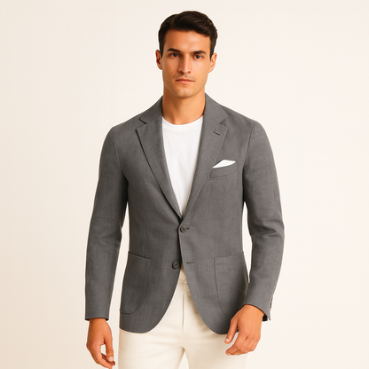 Lightweight Beige Summer Jacket for Men - Wedding Guest Wear