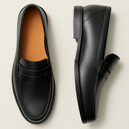 Classic Leather Slip On Men's Loafers