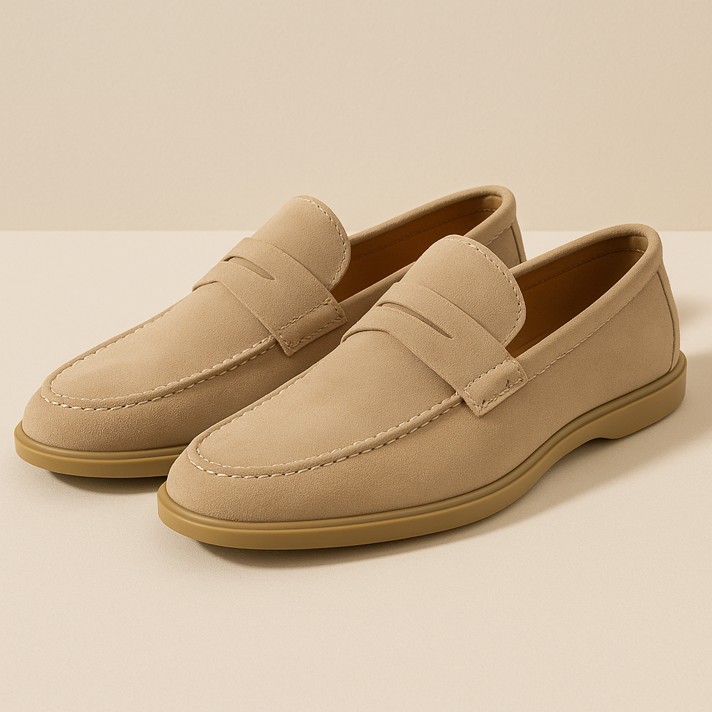 Luxury Leather Slip-On Loafers - Comfortable Dress Shoes