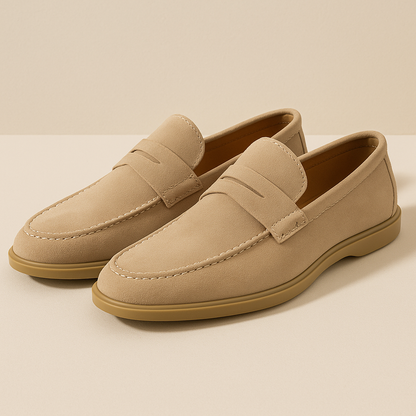 Luxury Leather Slip-On Loafers - Comfortable Dress Shoes