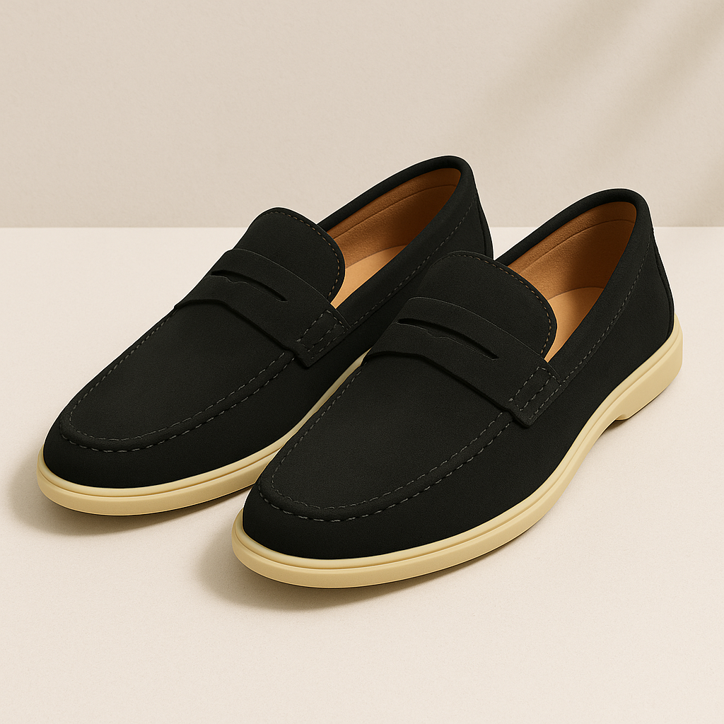 Luxury Leather Slip-On Loafers - Comfortable Dress Shoes