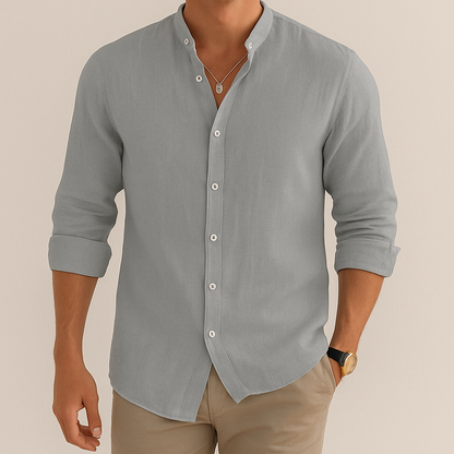 Lightweight Breathable Men's Linen Shirt Loose Fit