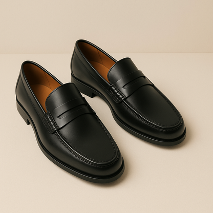 Classic Leather Slip On Men's Loafers