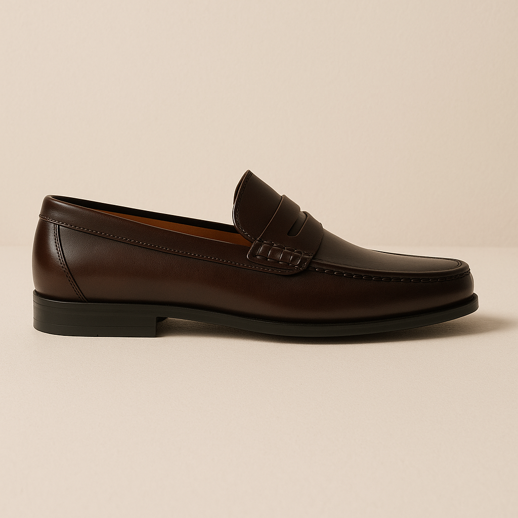 Classic Leather Slip On Men's Loafers