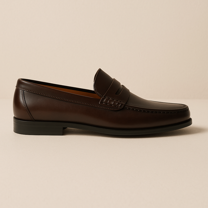 Classic Leather Slip On Men's Loafers