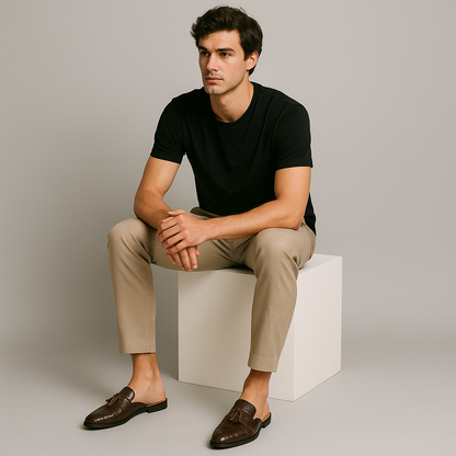 Classic Slip On Leather Loafers For Men