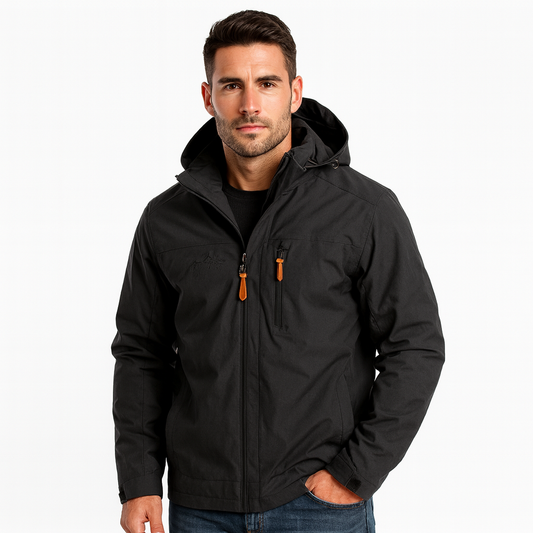 Waterproof Hooded Men's Rain Jacket - OutfitLondon