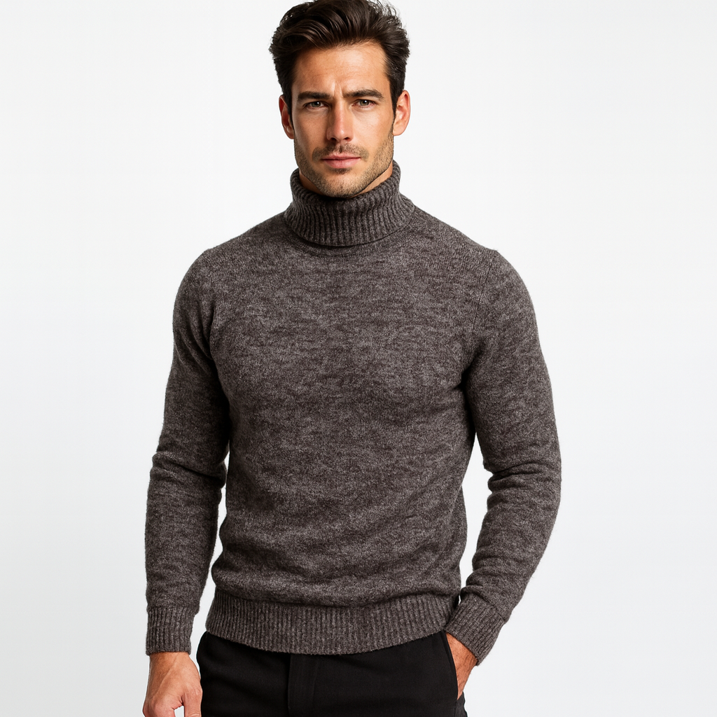 Warm Knitted Crew Neck Sweater - OutfitLondon