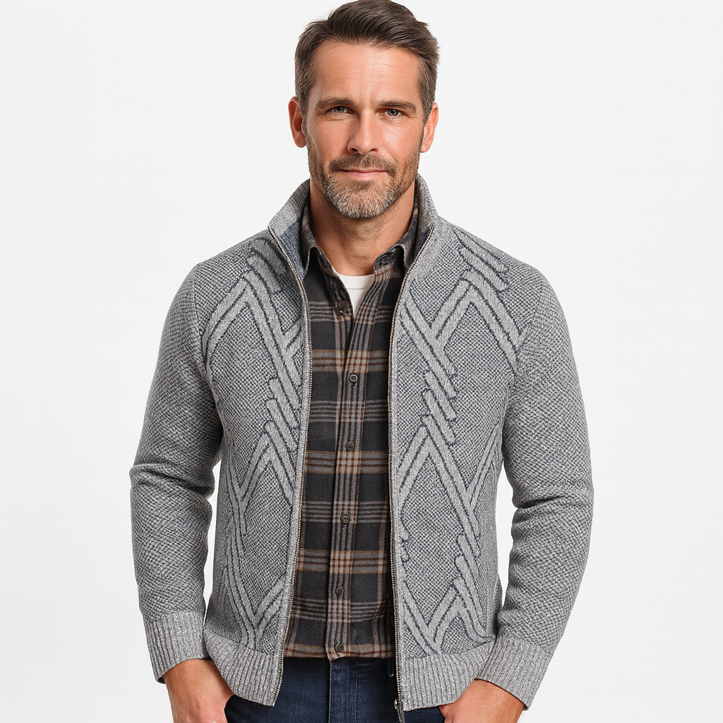 Soft Mens Zip Knit Sweater - OutfitLondon