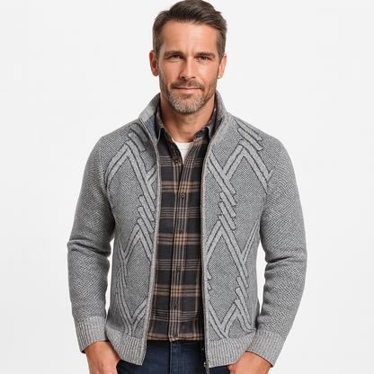 Soft Mens Zip Knit Sweater - OutfitLondon