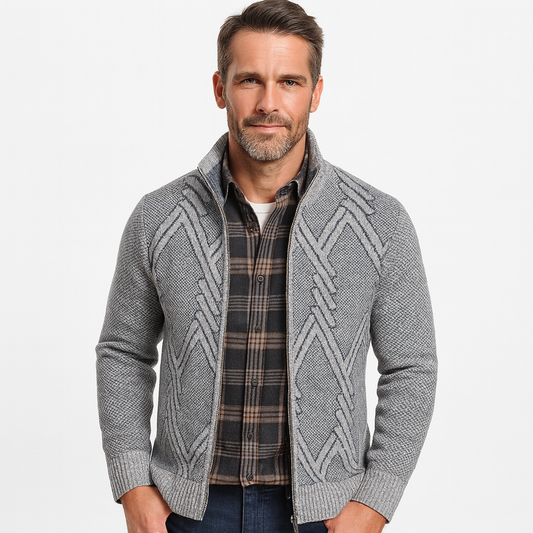 Soft Mens Zip Knit Sweater - OutfitLondon