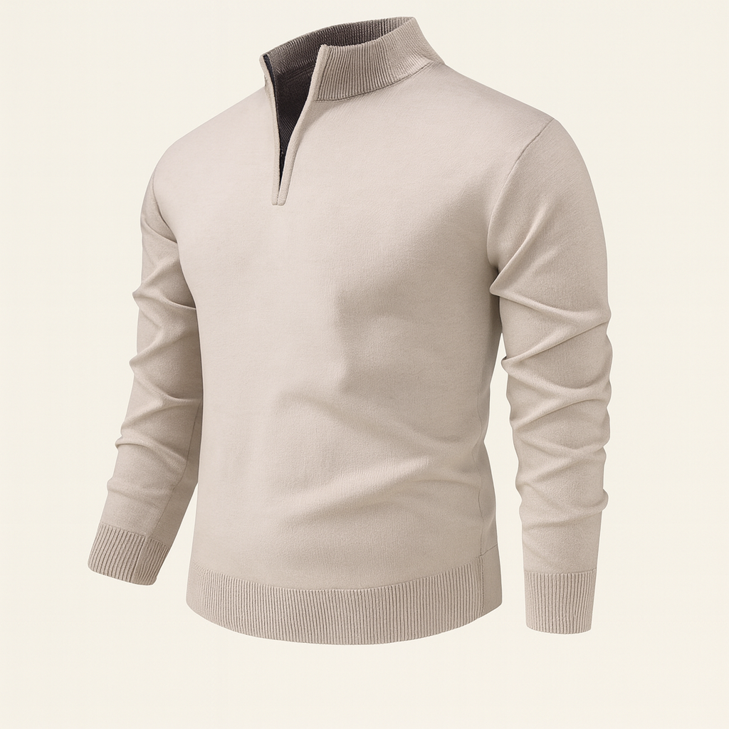 Classic Mens Quarter Zip Sweater