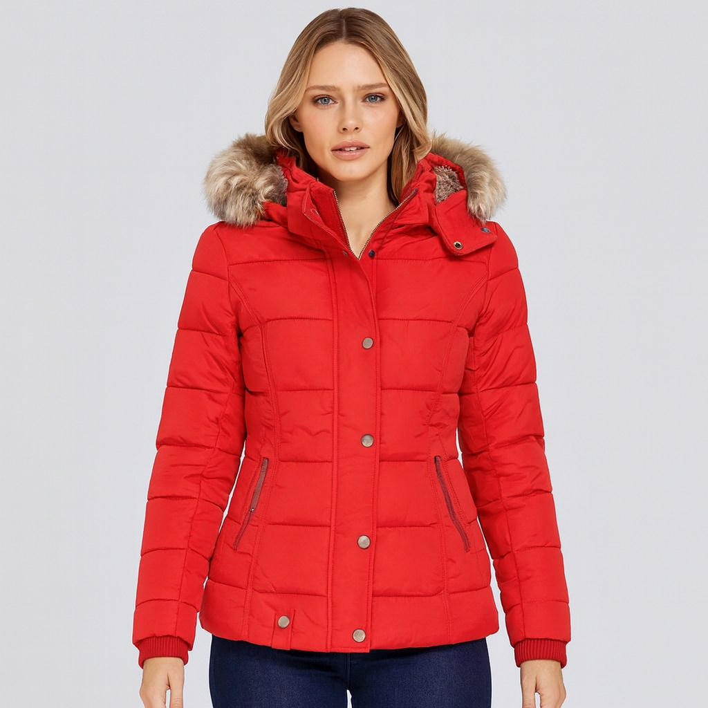 Stylish Hooded Winter Coat with Long Sleeves