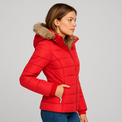Stylish Hooded Winter Coat with Long Sleeves