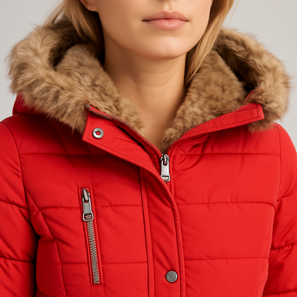 Stylish Hooded Winter Coat with Long Sleeves