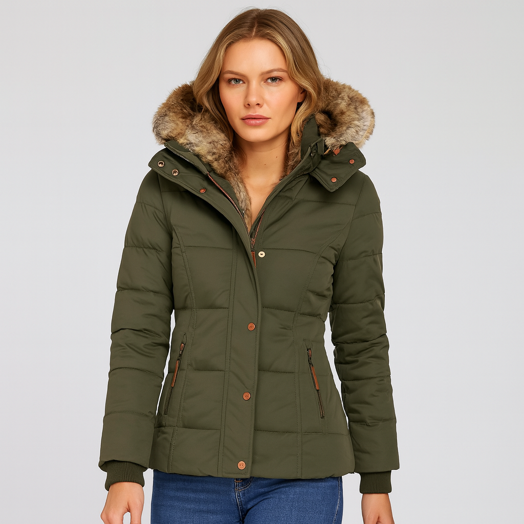 Stylish Hooded Winter Coat with Long Sleeves