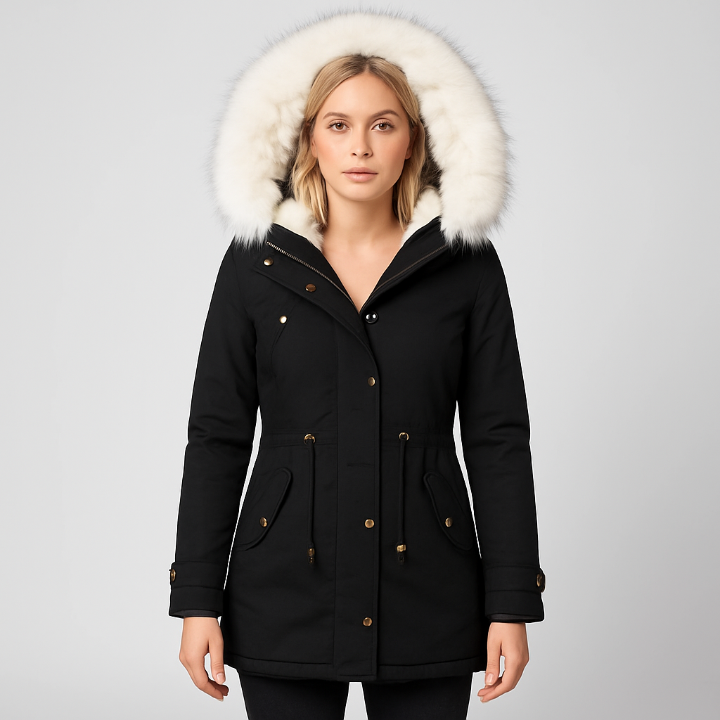 Waterproof Women's Parka Jacket with Adjustable Hood - OutfitLondon
