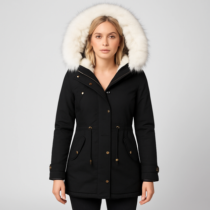 Waterproof Women's Parka Jacket with Adjustable Hood - OutfitLondon