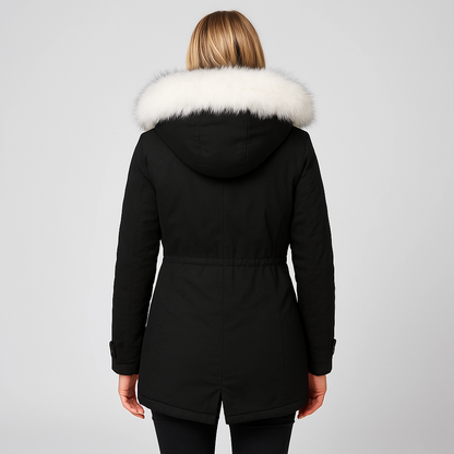 Waterproof Women's Parka Jacket with Adjustable Hood