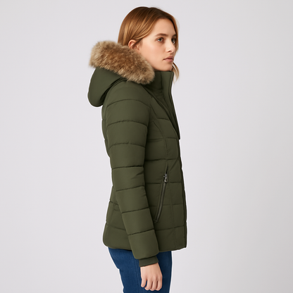 Stylish Hooded Winter Coat with Long Sleeves