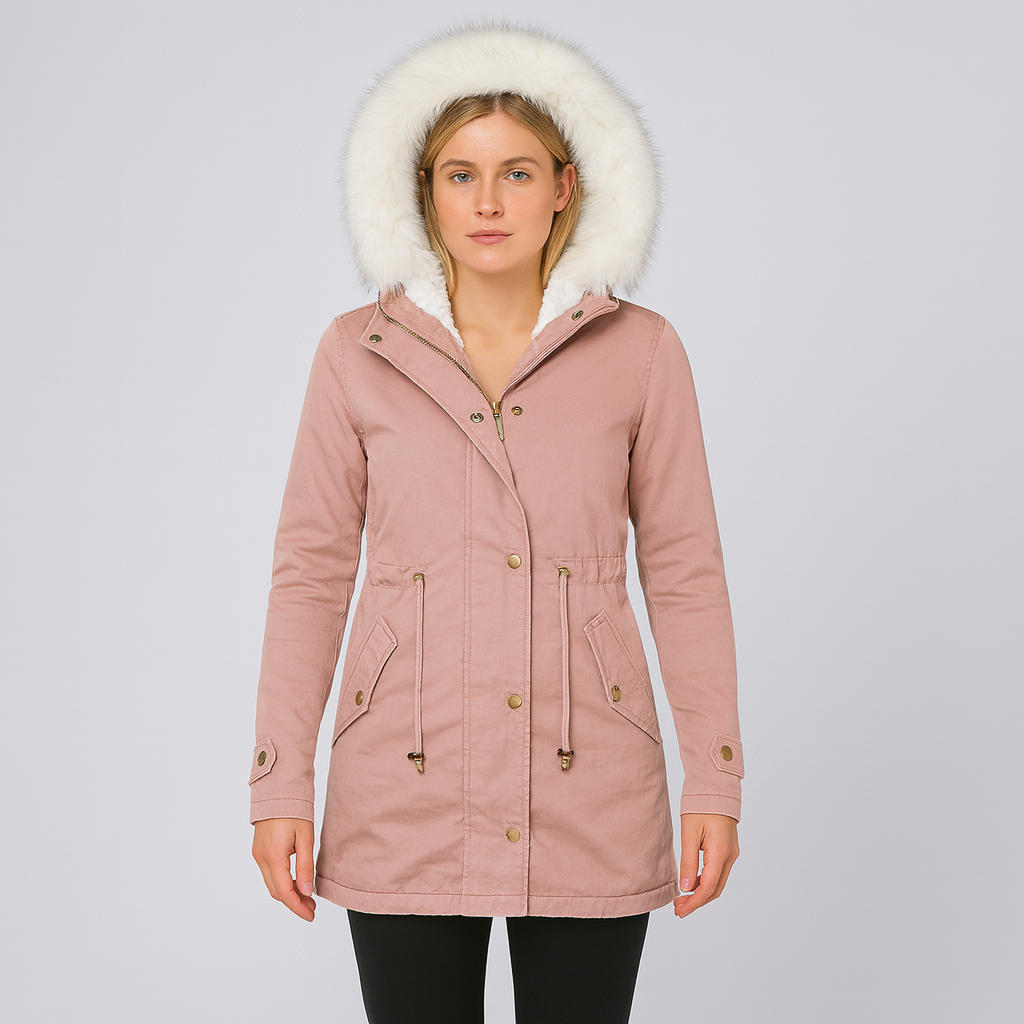Waterproof Women's Parka Jacket with Adjustable Hood