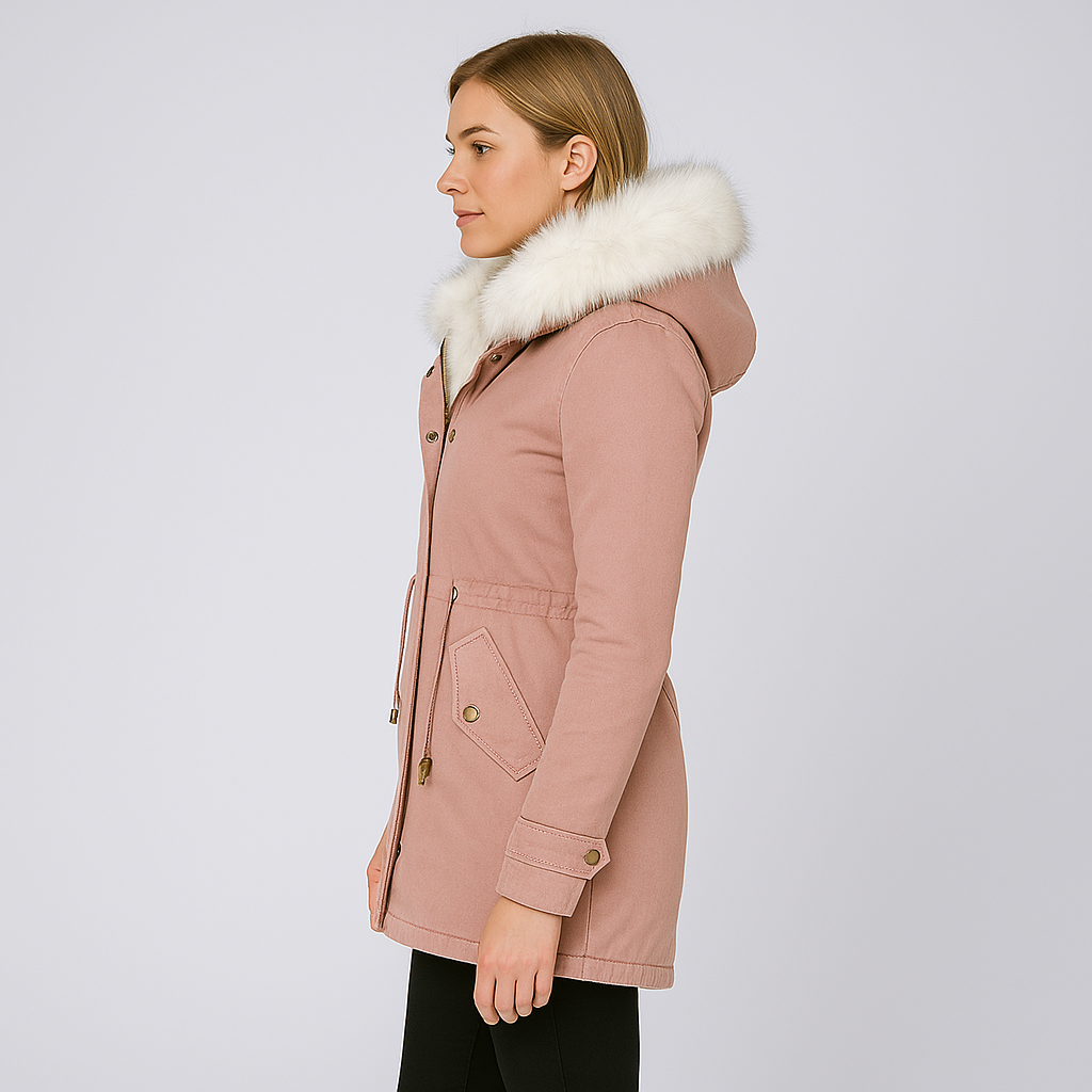 Waterproof Women's Parka Jacket with Adjustable Hood