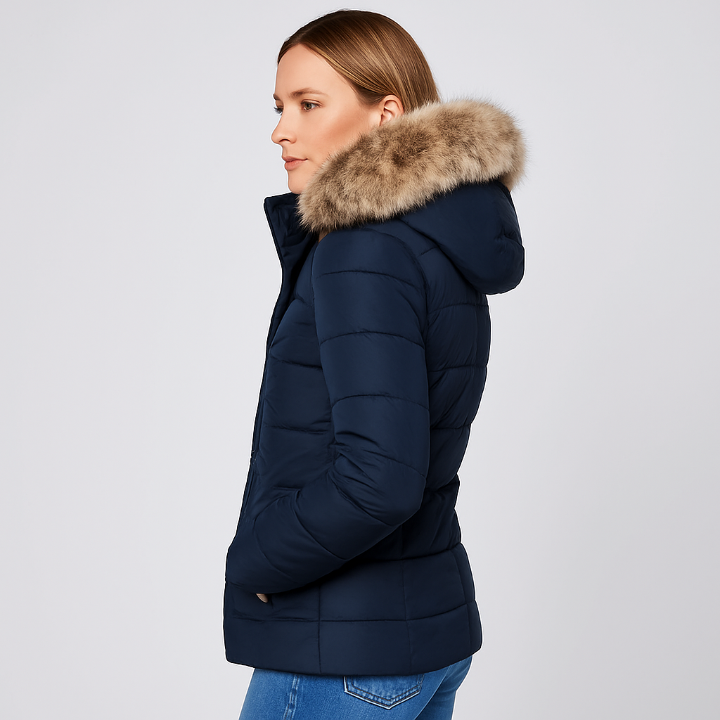 Stylish Hooded Winter Coat with Long Sleeves