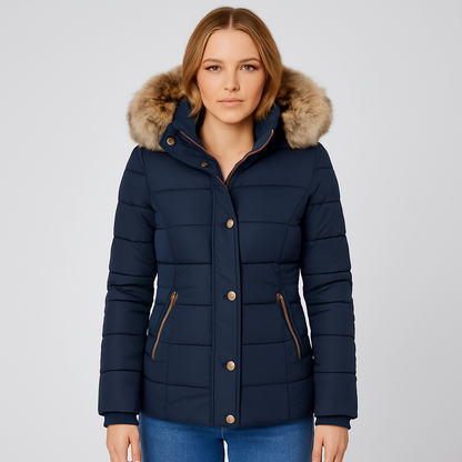 Stylish Hooded Winter Coat with Long Sleeves