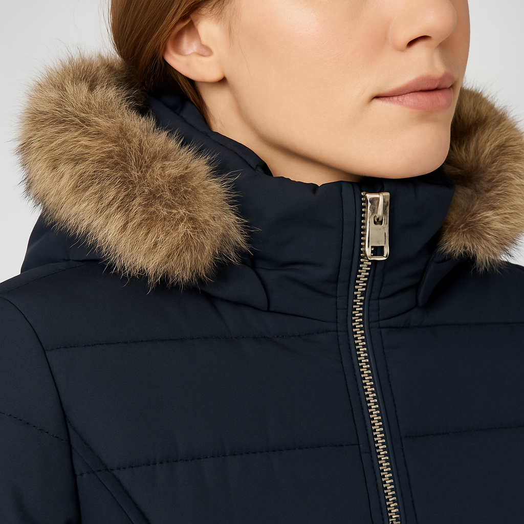 Stylish Hooded Winter Coat with Long Sleeves