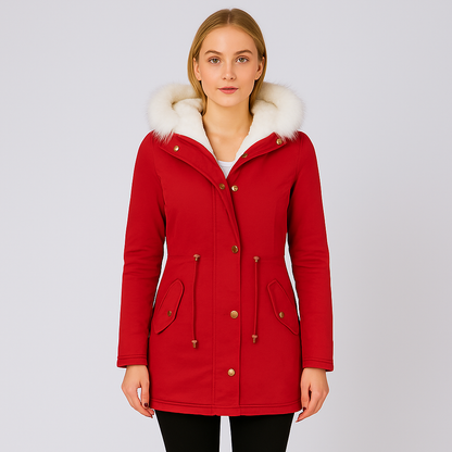 Waterproof Women's Parka Jacket with Adjustable Hood