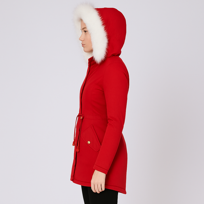 Waterproof Women's Parka Jacket with Adjustable Hood