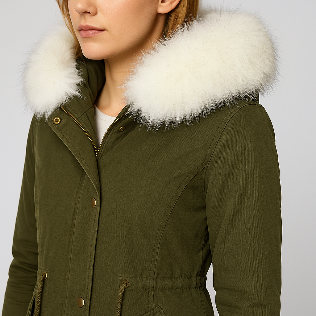 Waterproof Women's Parka Jacket with Adjustable Hood