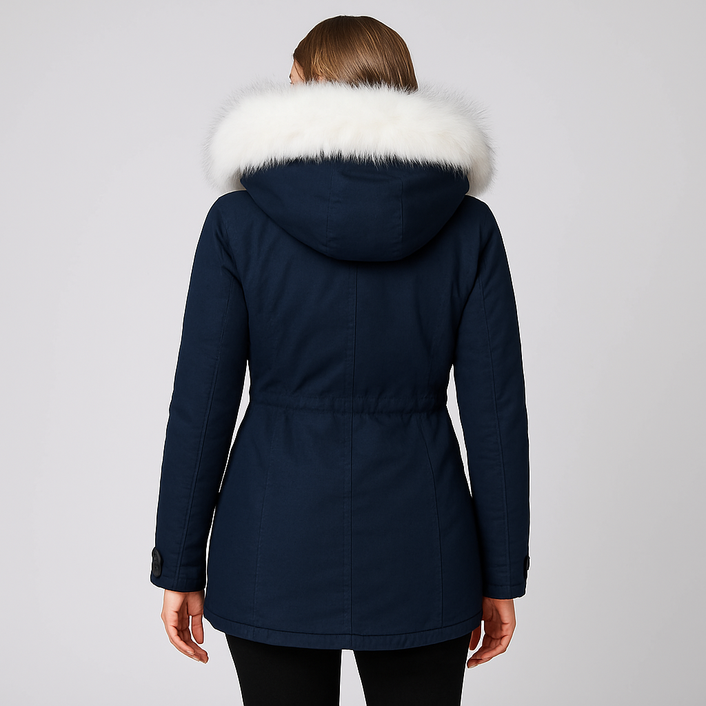 Waterproof Women's Parka Jacket with Adjustable Hood