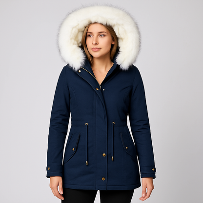 Waterproof Women's Parka Jacket with Adjustable Hood
