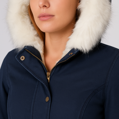 Waterproof Women's Parka Jacket with Adjustable Hood