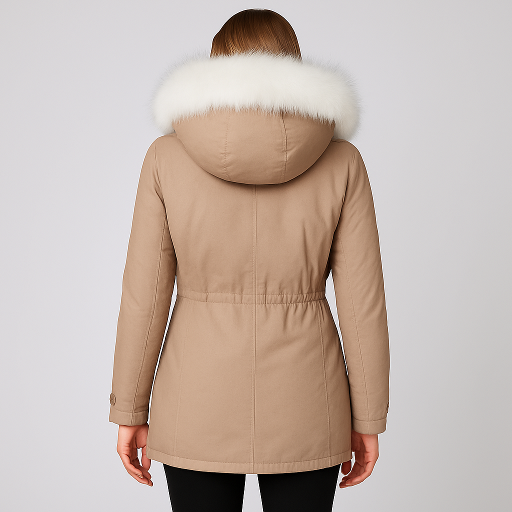 Waterproof Women's Parka Jacket with Adjustable Hood