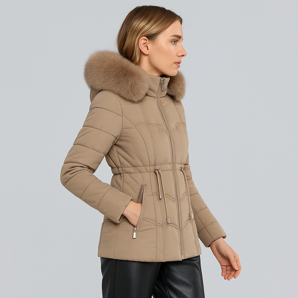 Warm Insulated Quilted Winter Parka Coat