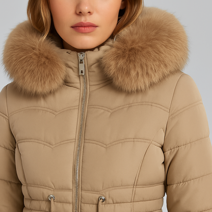 Warm Insulated Quilted Winter Parka Coat