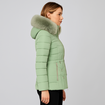 Warm Insulated Quilted Winter Parka Coat