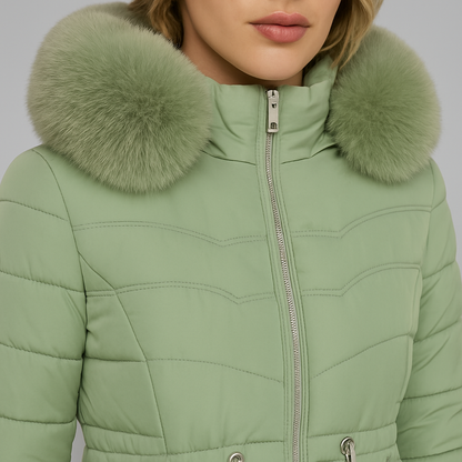 Warm Insulated Quilted Winter Parka Coat