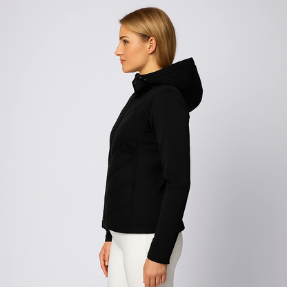 Women's Fitted Hooded Quilted Jacket Coat