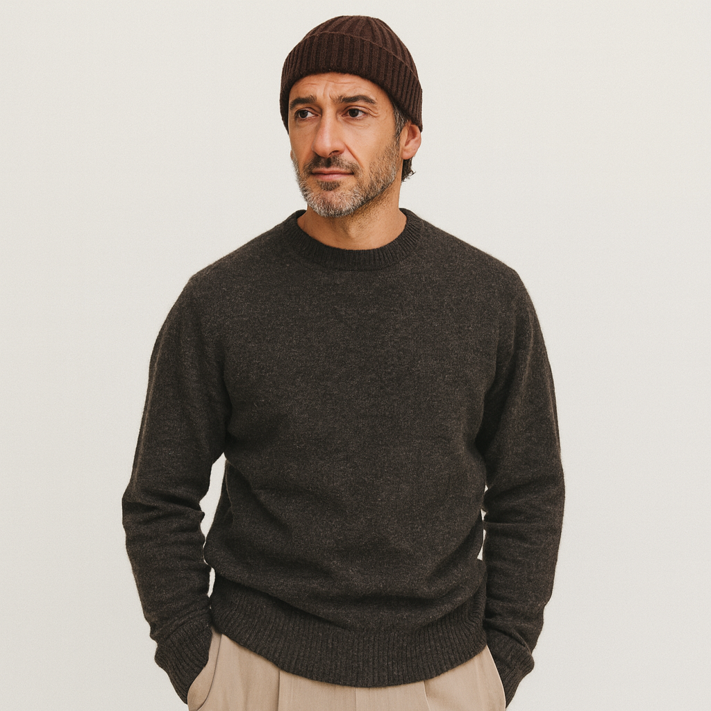 Premium Mens Ribbed Cashmere Winter Hat