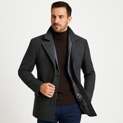 Elegant Mens Long Trench Coat - OutfitLondon