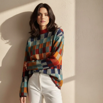 Classic Plaid Wool Sweater
