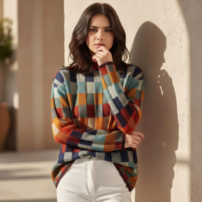 Classic Plaid Wool Sweater