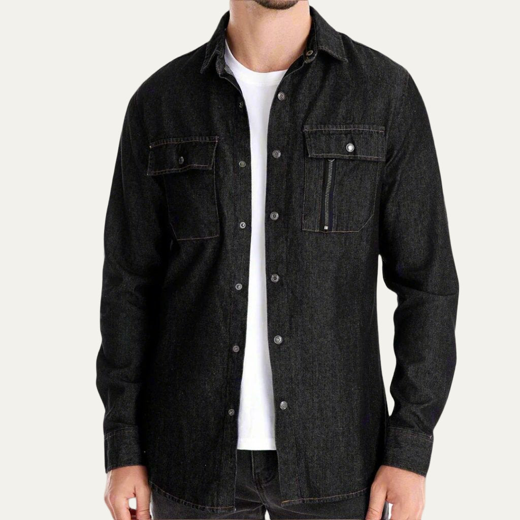 Classic Blue Straight Fit Denim Jacket - OutfitLondon