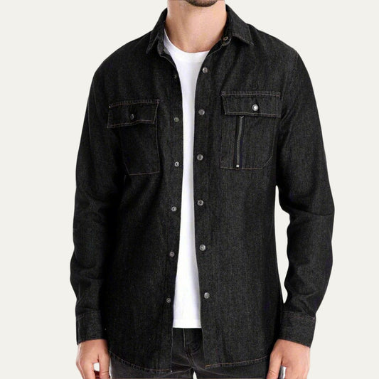 Classic Blue Straight Fit Denim Jacket - OutfitLondon