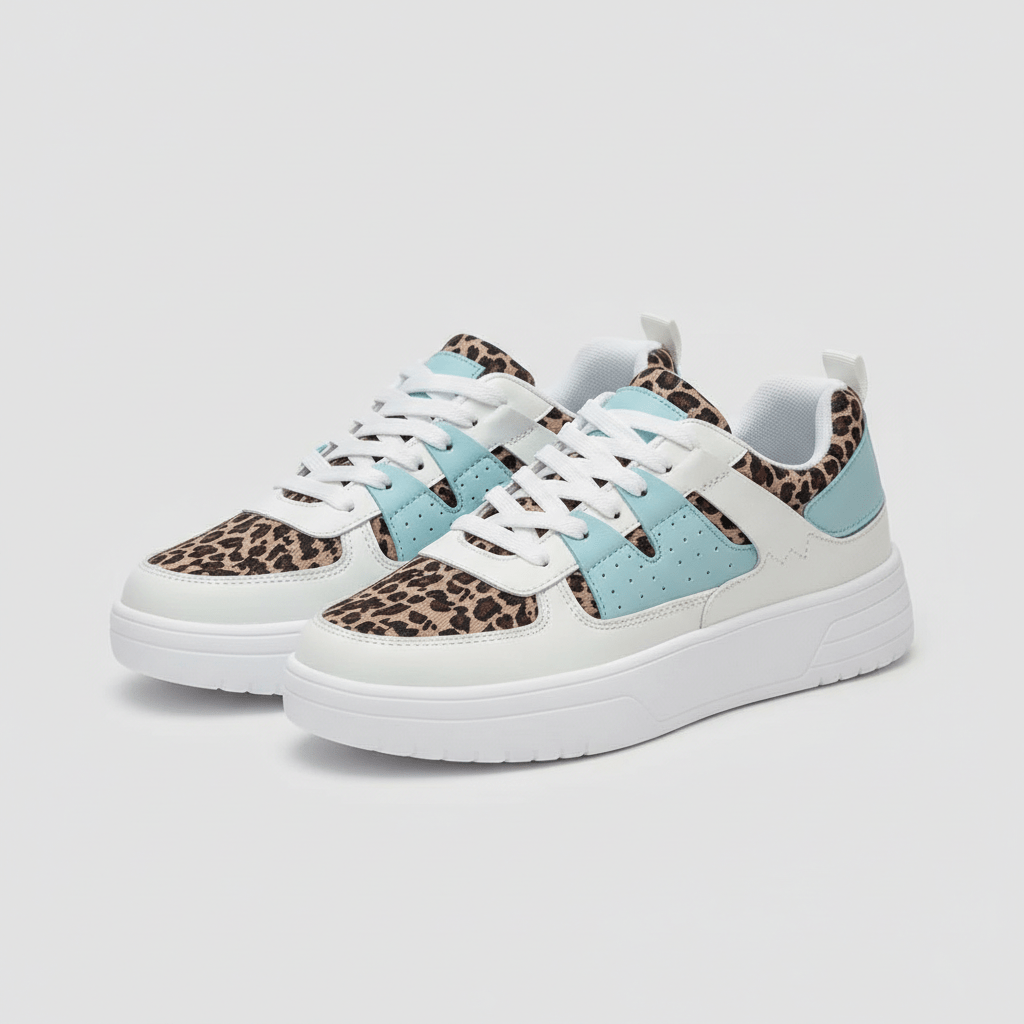 Fashionable High Top Sneakers with Thick Sole