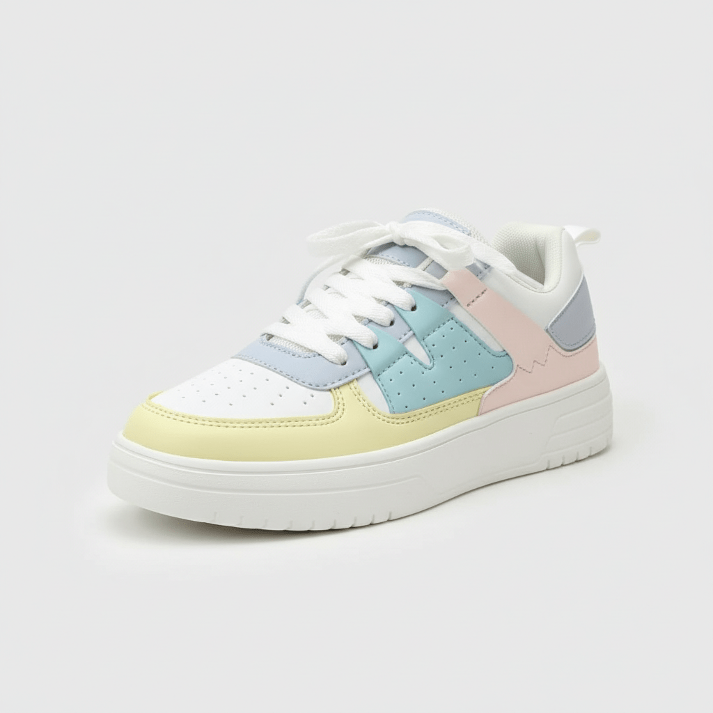 Fashionable High Top Sneakers with Thick Sole