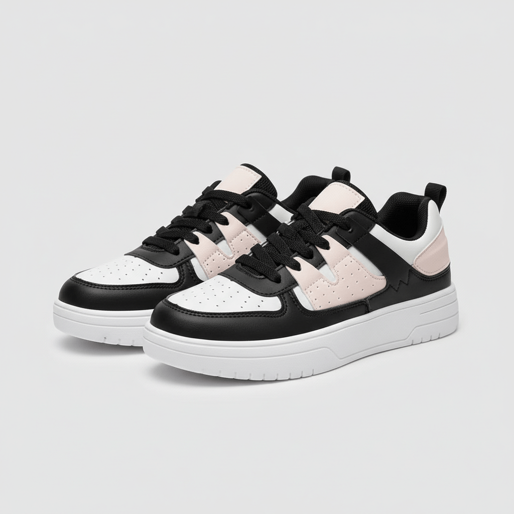 Fashionable High Top Sneakers with Thick Sole